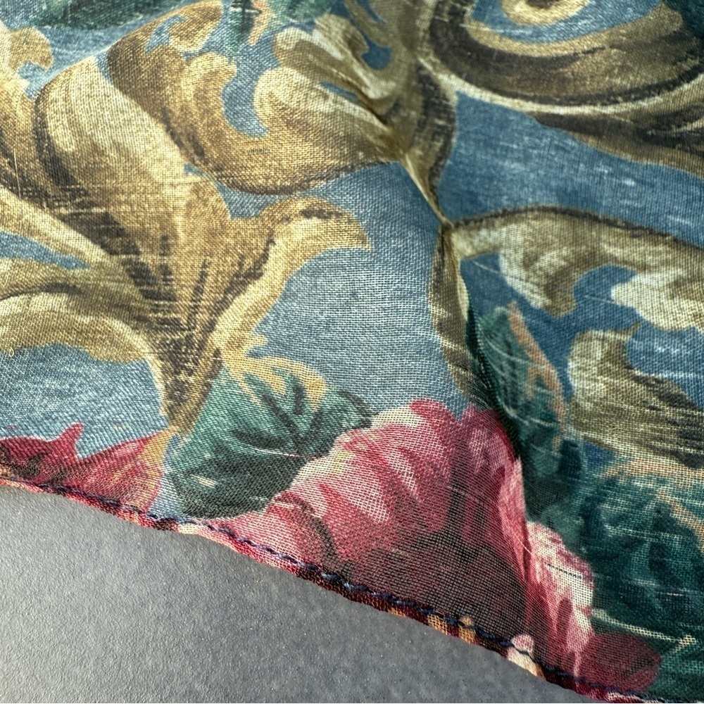 Floral Patterned Scarf with Vintage Wooden Jewellery Box - Picture 7 of 17